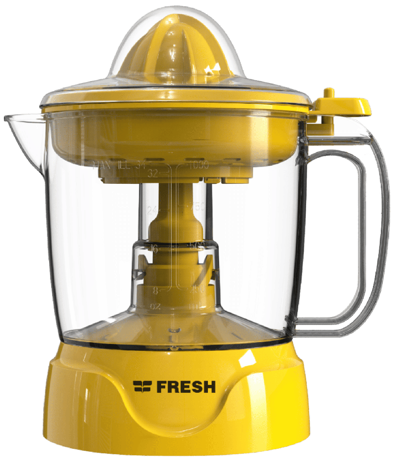 عصارة برتقال كهربائية فريش ، 35 وات ، 1 لتر ، وعاء شفاف ، أصفر ، FJV-53W-O