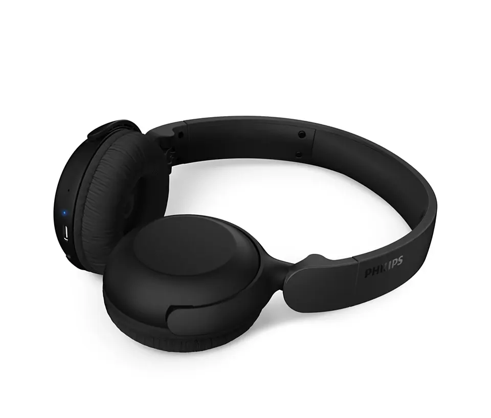 سماعات رأس لاسلكية من فيليبس سيريس 2000 ، بلوتوث 5.4، قابلة للطي، مدة تشغيل 25 ساعة، كابل شحن type-c، أسود، TAH2209BK-97