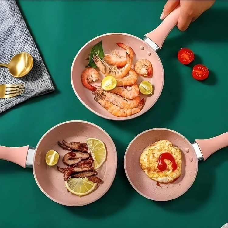 مقلاية جيرانيت مستديره ، مقاس 16 ، تركواز