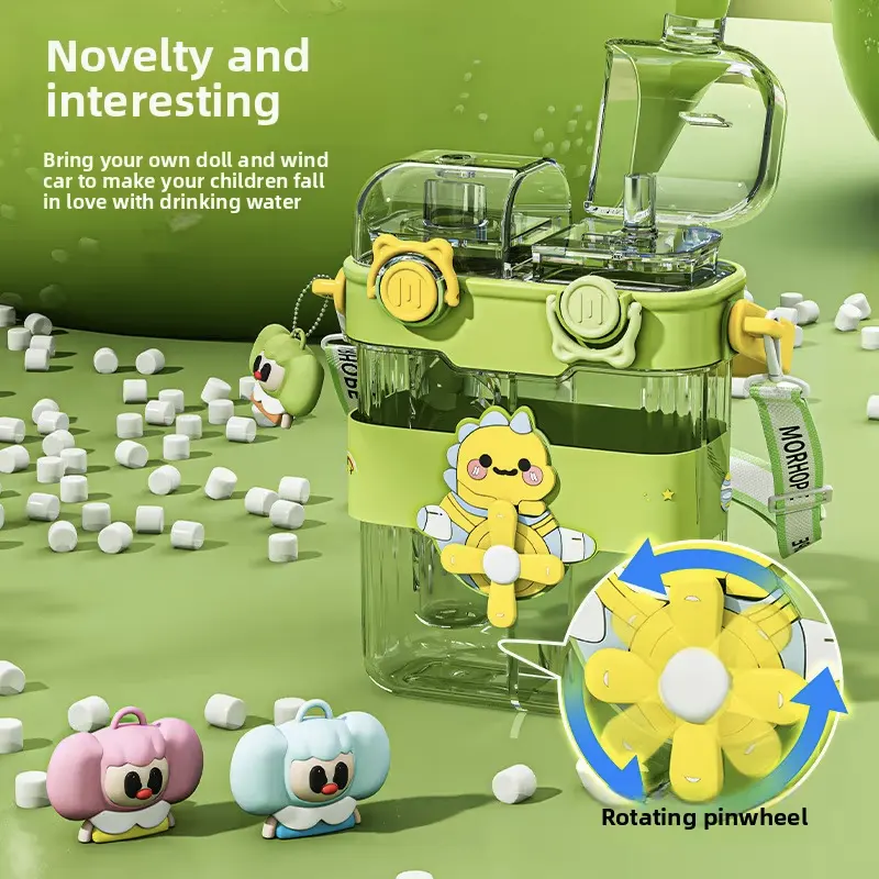 زمزمية ثنائية بشخصيات ديزني 600 ملي، الوان شفافة متعددة، موديل GH12438