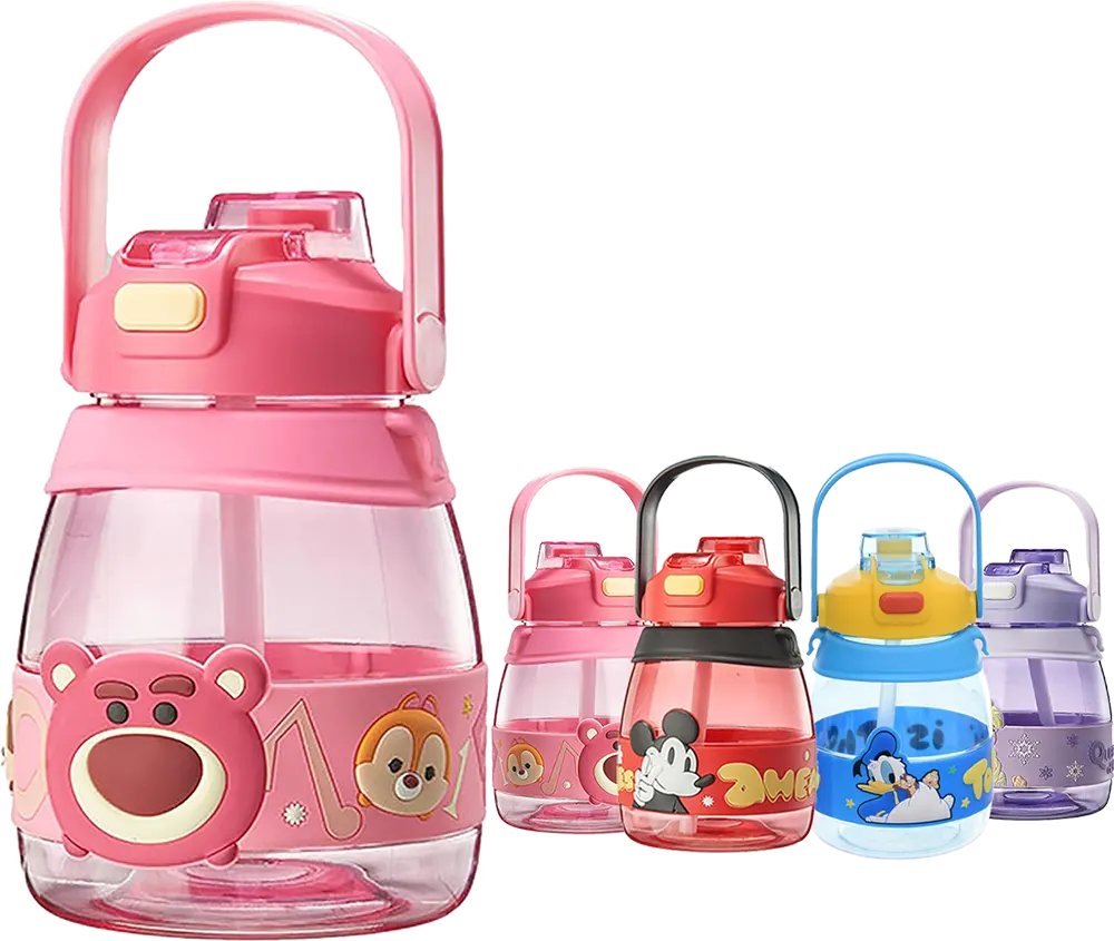 زمزمية اطفال جوي 1000 مللي، شفاطة داخلية، ألوان متعددة، موديل 3089