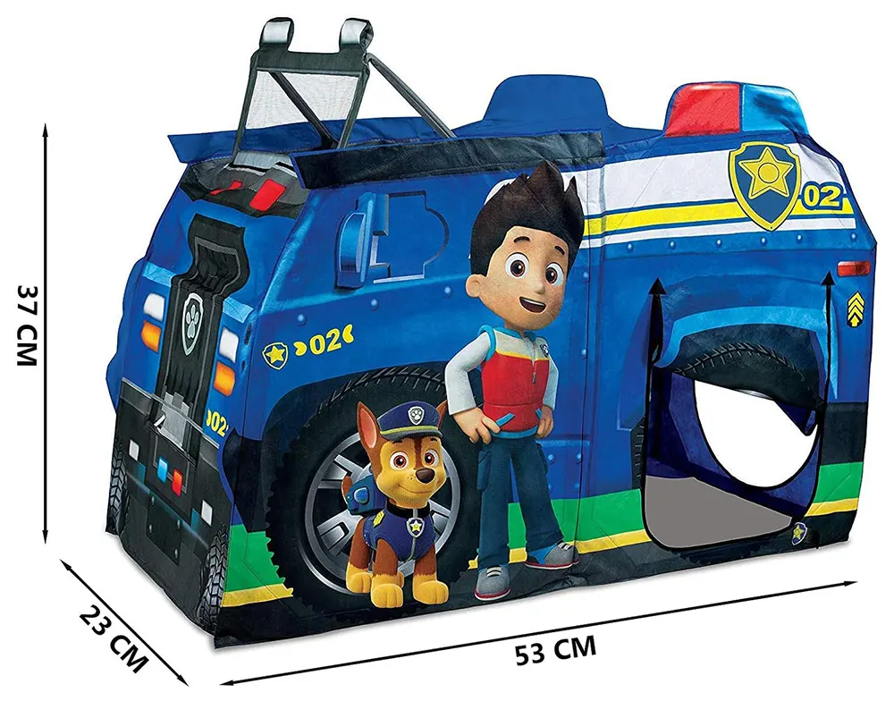 بيت كور للأطفال من تينت، تصميم سيارة شرطة، فتحة سقف، مناسب من عمر 3 سنوات، ألوان متععدة ، HF089