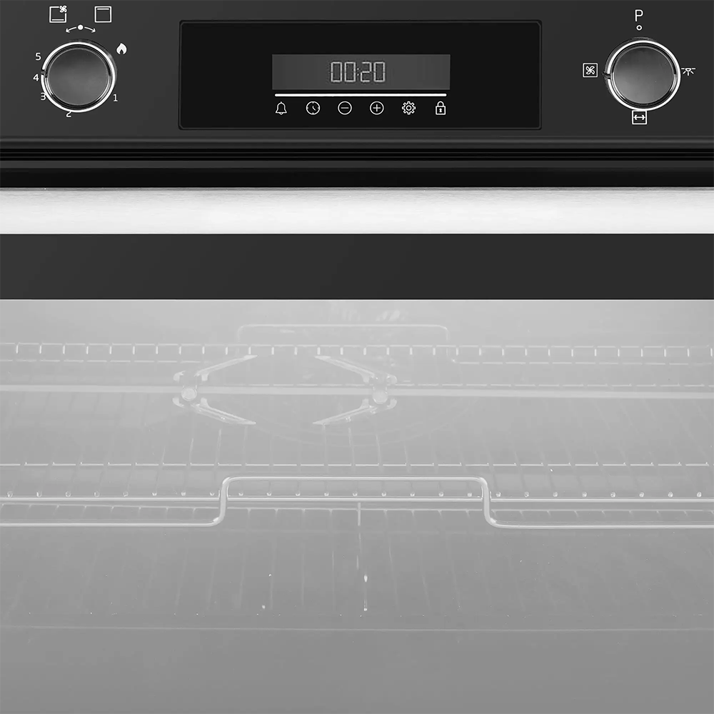 فرن بلت ان بيكو ، 90 سم ، 108 لتر ، شاشة ديجيتال ، مروحة فرن ، إشعال ذاتي، إمان كامل ، أسود ، BBWHT12300BS