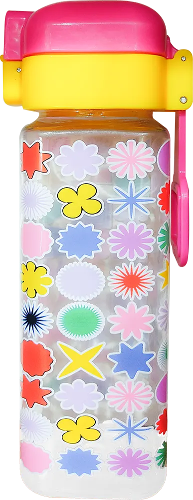 زمزمية كاميل بلاستيك 500 ملي، شفاطة مدمجة، قفل امان، ألوان متعددة، WB001