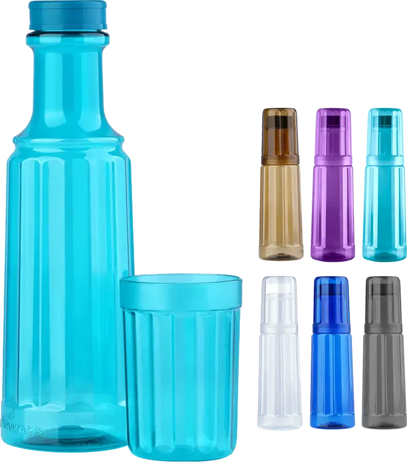 زجاجة مياه رياضية ماكس بلاست كريستال 850 ملي، مع كوب 250 ملي، ألوان متعددة، موديل 2913