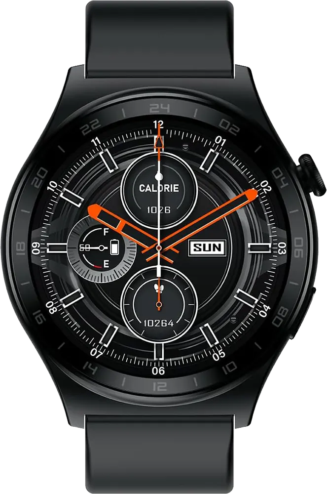 ساعة انفينيكس الذكية اكس واتش 3، شاشة لمس اموليد 1.43 بوصة، بلوتوث 5.3، مقاومة للماء IP68، بطارية 300 مللي امبير، سوار سيليكون اسود، هيكل أسود