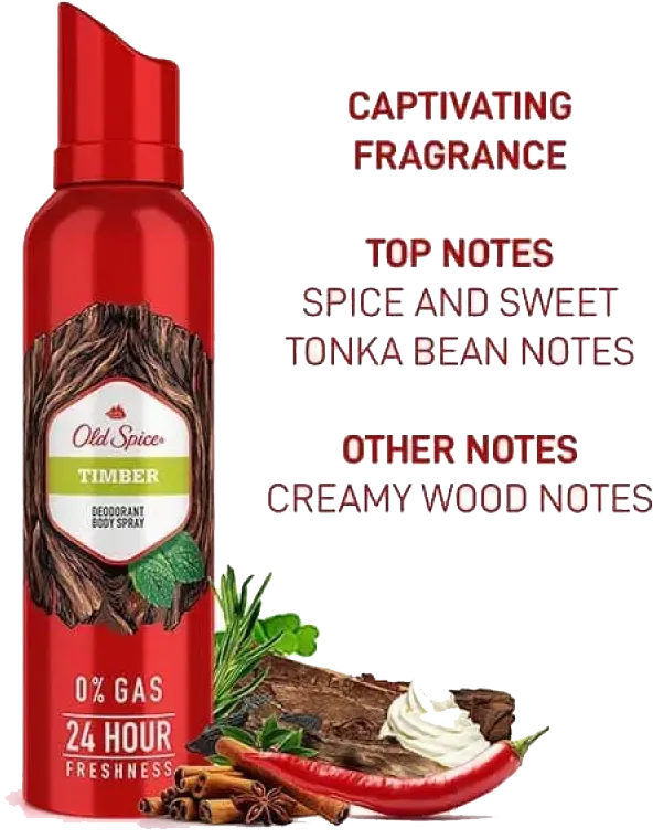 مزيل عرق سبراي تيمبر للرجال من اولد سبايس، 140 مل