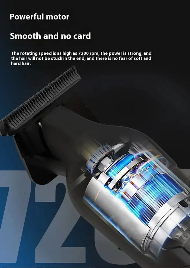 ماكينة حلاقة شعر وذقن كيمي، قابلة لاعادة الشحن، 3 أمشاط، لون أسود، موديل KM-1563