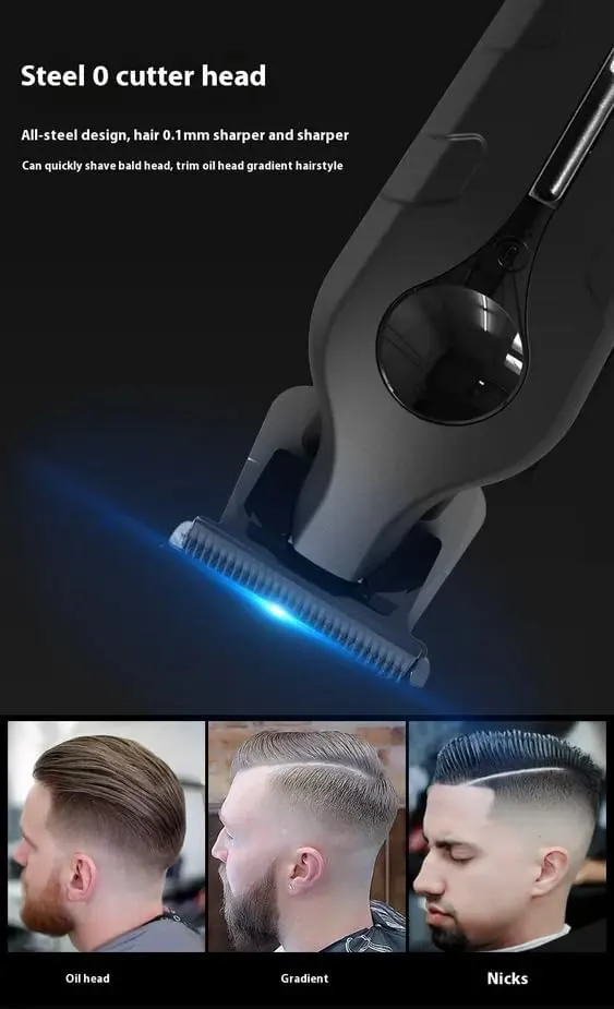 ماكينة حلاقة شعر وذقن كيمي، قابلة لاعادة الشحن، 3 أمشاط، لون أسود، موديل KM-1563