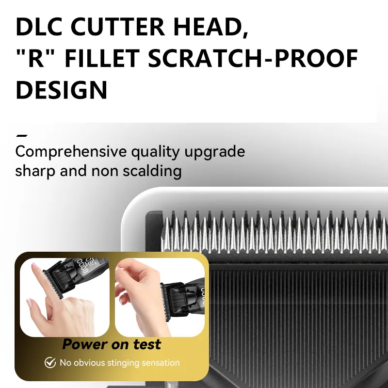 ماكينة حلاقة شعر لاسلكية كيمي، 5 في1، شاشة lcd، اضاءة ليد، وقت تشغيل 200 دقيقة، أسود*ذهبي، KM-1859