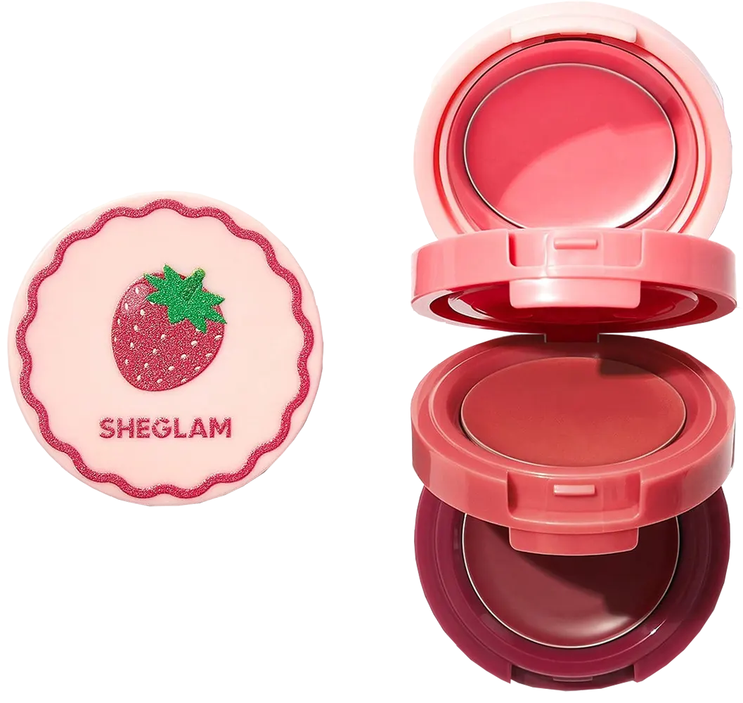 مجموعة كريم الخدود والشفاه من شيجلام، ستروبيري