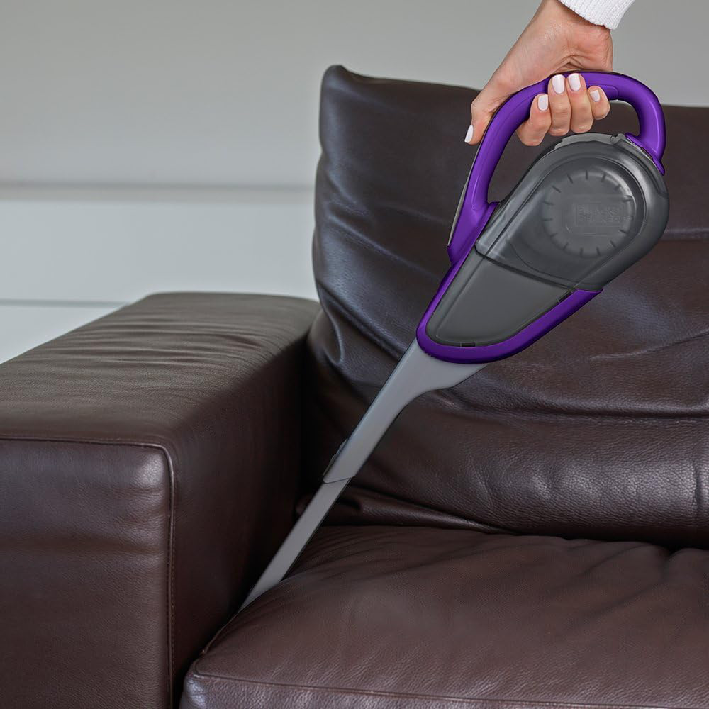 مكنسة كهربائية محمولة بلاك اند ديكر ، 10.8 فولت تعمل بالشحن ، بطارية ليثيوم ، رأس مزودة بمحرك لشعر الحيوانات الاليفة ، بنفسجي ، DVJ325BFSP ،(بضمان انسيا) (ضمان الوكيل)