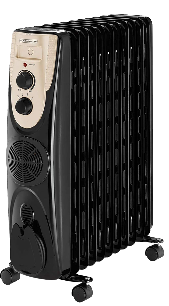 دفاية زيت بلاك اند ديكر ، 11 ريشة ، 2500 وات ، ‎3 إعدادات للحرارة ، أسود ، OR011FD ، (بضمان انسيا) (ضمان الوكيل)