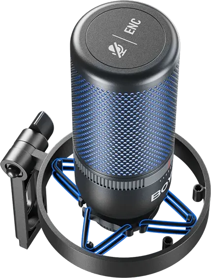 ميكروفون مكتبي من بويا، حساسية ميكروفون -39 ديسيبل، منفذ type-c، اضاءة rgb، إلغاء الضوضاء، أسود، K3