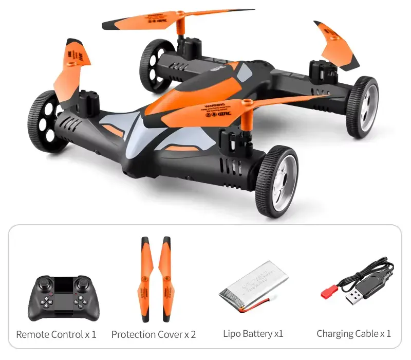 لعبة سيارة طائرة، تعمل بريموت تحكم عن بعد، أضاءة ليد، دوران 360 درجة، قابلة لإعادة الشحن، ألوان متعددة، HHJ321