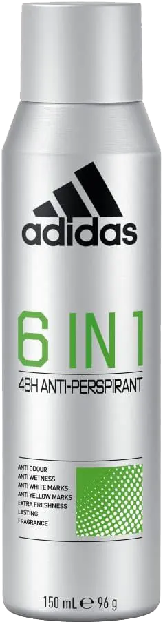 سبراي مضاد للتعرق 6 في 1 يدوم حتي 48 ساعه من اديداس، 150 مل