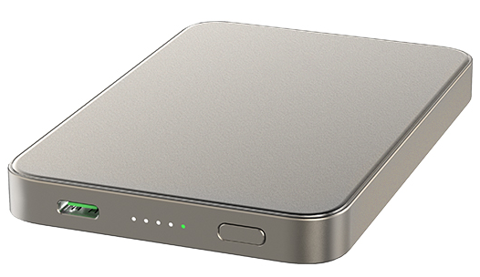 باور بانك ناين لاسلكي ماجناتيك ، 15 وات ، سعة 10000 مللي أمبير - ساعة ، شحن سريع ، تيتانيوم