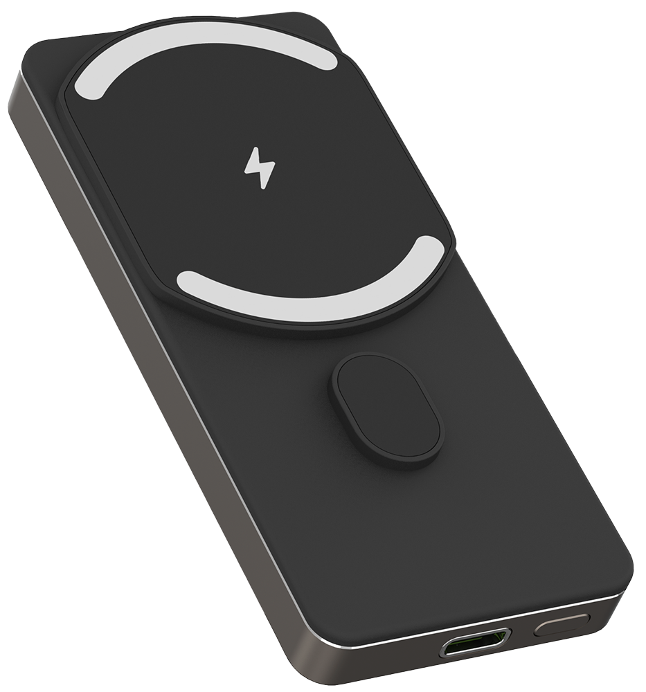 باور بانك ناين لاسلكي ماجناتيك  ، 15 وات ، سعة 5000 ملي امبير - ساعة ، شحن سريع ، أسود ، Q POWER MAG L3