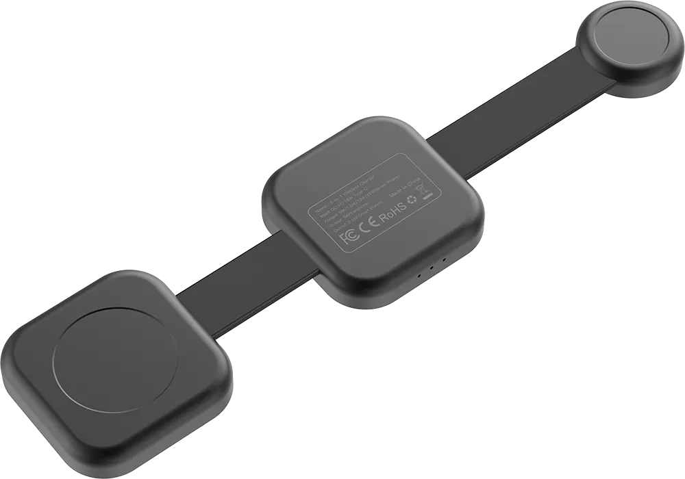 شاحن لاسلكي ناين، 15 وات، 3 في 1، قابل للطي، أسود، AD10