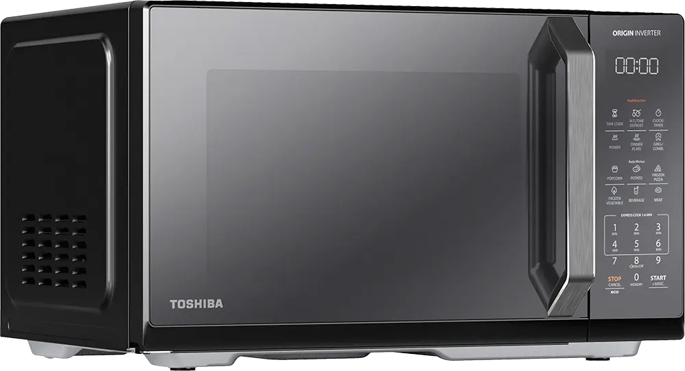 ميكروويف توشيبا بالشواية، 900 وات، 25 لتر، انفرتر، ديجيتال، أسود، MW3-EG25PEI (BK) ( ضمان ميراكو)