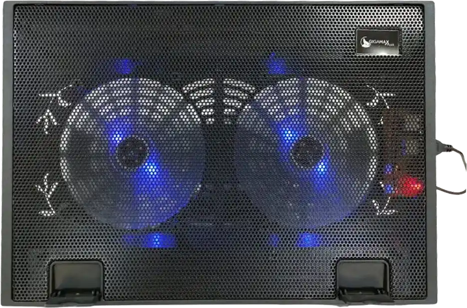 مروحة تبريد لاب توب جيجا ماكس بلس، 2 مرحة، أسود، موديل GM99