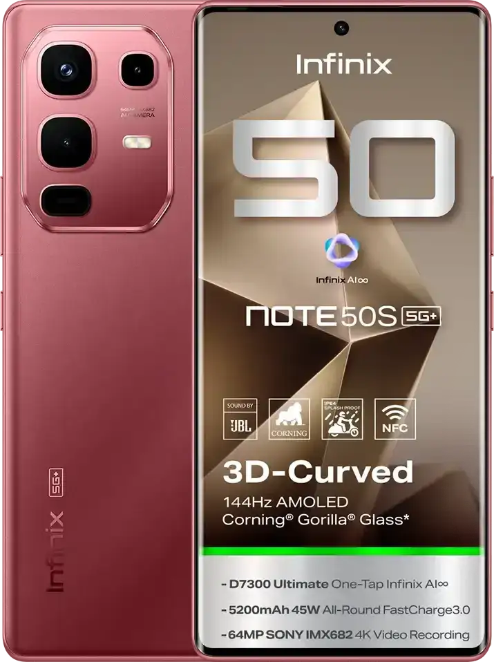 موبايل انفينيكس نوت 50S، ثنائي الشريحة، ذاكرة داخلية 256 جيجابايت، رامات 8 جيجابايت، شبكة الجيل الخامس، أحمر