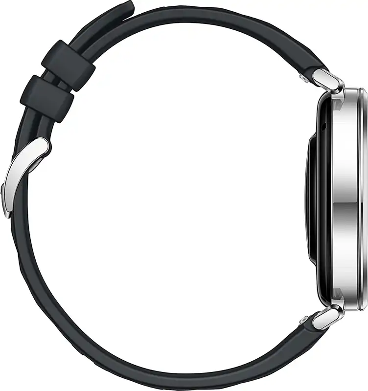 ساعة هواوي GT 5 الذكية، 41 مم، شاشة AMOLED، بلوتوث، مقاومة للماء، سوار من مادة المطاط الفلوري الأسود، JNA-B19