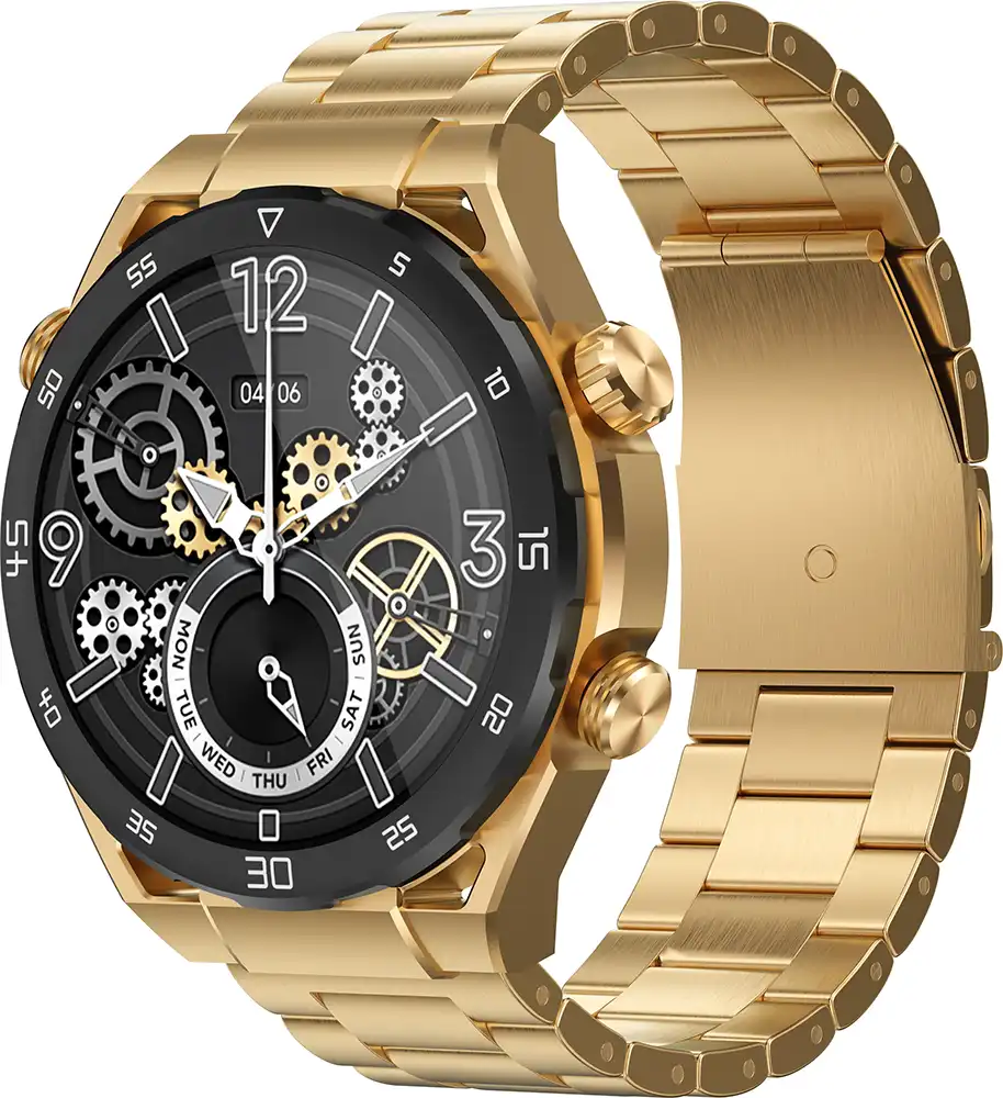 ساعة سمارت جي تاب، شاشة اموليد 1.43 بوصة تعمل باللمس، مقاومه للماء، بطارية 300 مللي أمبير، ذهبي، GT8