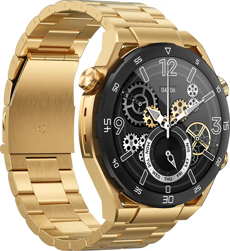 ساعة سمارت جي تاب، شاشة اموليد 1.43 بوصة تعمل باللمس، مقاومه للماء، بطارية 300 مللي أمبير، ذهبي، GT8