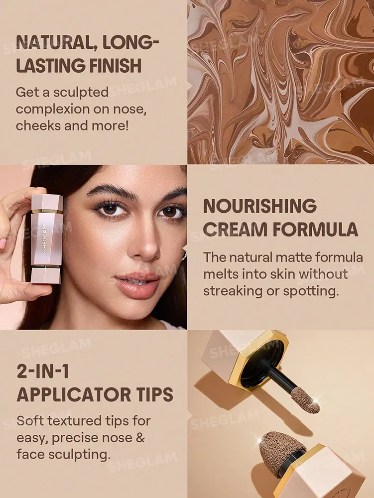 Sheglam Precision Sculpt Liquid Contour Duo, Tawny Amber