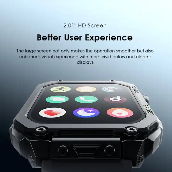 ساعة اورايمو نوفا الذكية ، شاشة 2.01 بوصة عالية الدقة ، بلوتوث ، مقاومة للماء ، لايت كروم ، OSW-802N