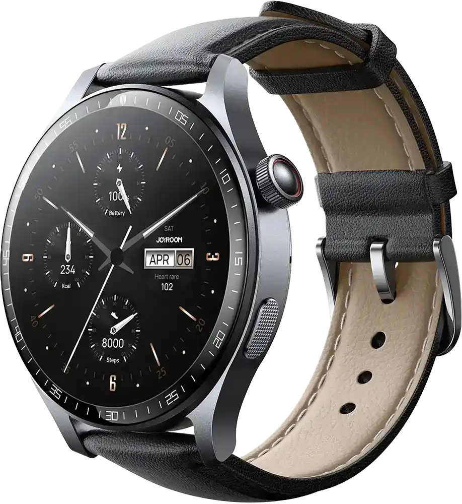 ساعة سمارت جوي روم كلاسيك ، شاشة HD ، مقاس 1.46 بوصة ، بطارية 350 مللي أمبير ، مقاومة للماء ،رمادي ، JR-FC2 PRO