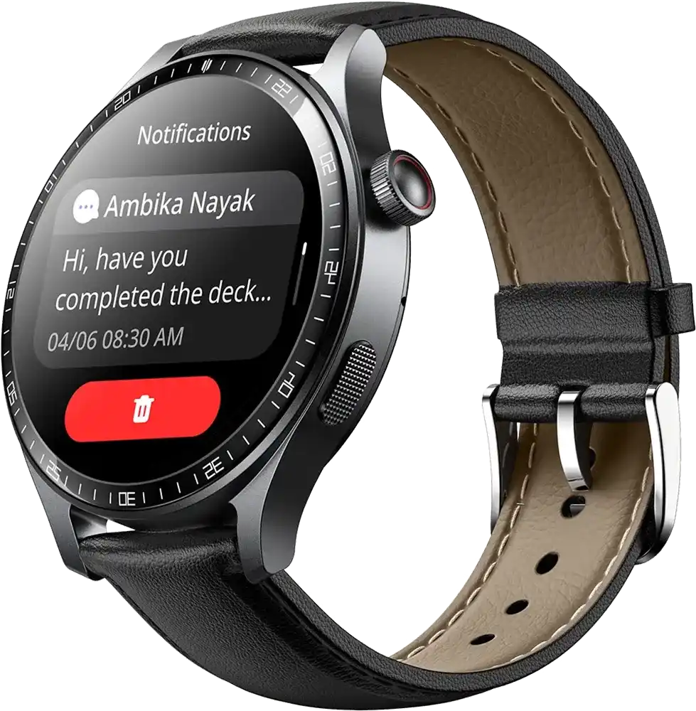 ساعة سمارت جوي روم كلاسيك ، شاشة HD ، مقاس 1.46 بوصة ، بطارية 350 مللي أمبير ، مقاومة للماء ،رمادي ، JR-FC2 PRO