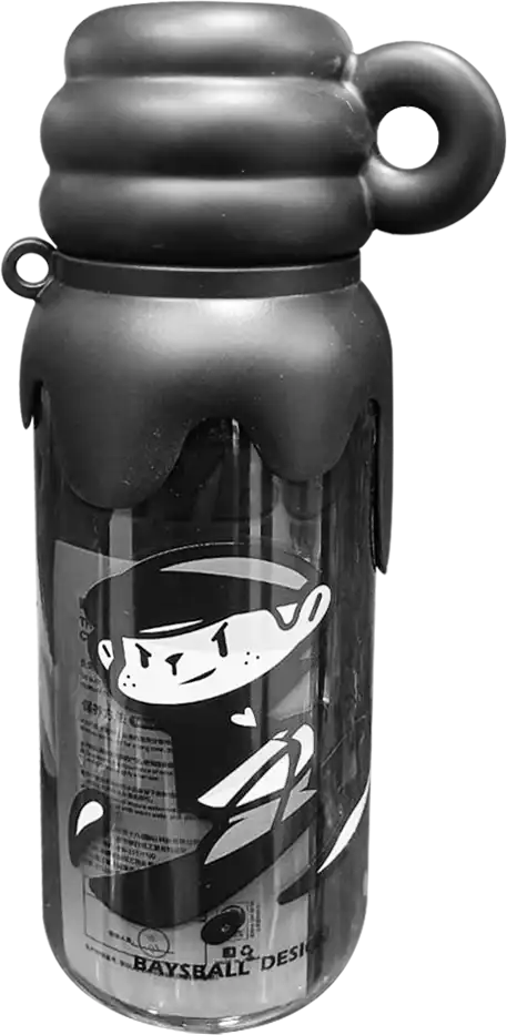 زمزميه مياه  بلاستيك ، 500 مللي، اسود ، 4283