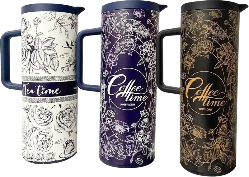 ترمس شاي اندلسي ، 1 لتر ، أبيض*أزرق ، 2689