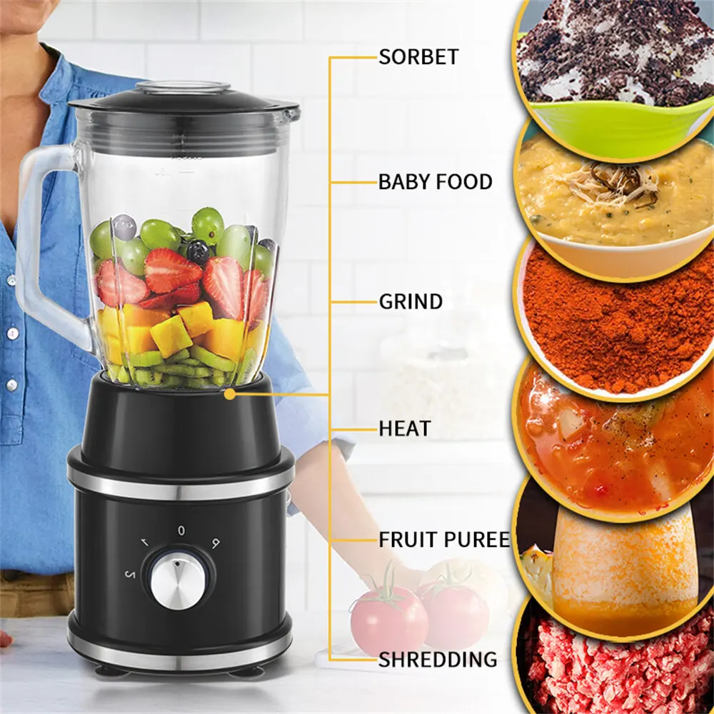 خلاط كهربائي دي اس بي 2 في 1 ،350 وات، 1.5 لتر، مع مطحنة، أسود، KJ 2096