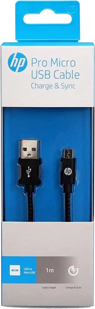 وصلة شاحن اتش بي، شحن سريع، ميكرو usb، أسود HP041GBBLK1TW