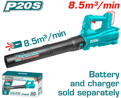 Total Tools Cordless Leaf Blower, 20V Battery Operated, Blue, TABLI-20323