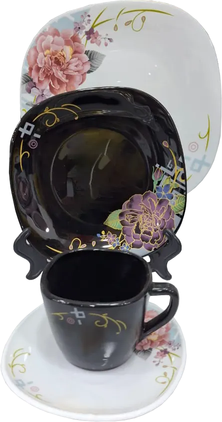 طقم اركوبال الاندلس ، 60 قطعة، مربع ، ألوان متعددة، 2489