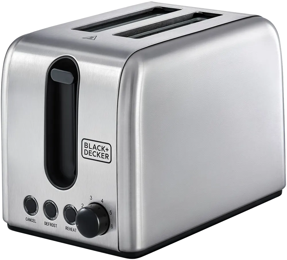 توستر  بلاك & ديكر ، 1050 وات ، شريحتين ، استانلس ستيل ، سيلفر ،  ET244  ، ( بضمان انسيا )(ضمان الوكيل)