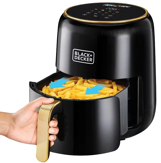 قلاية هوائية بلاك اند ديكر 8×1، 1500 وات ، 4.5 لتر ، شاشة ديجيتال تعمل باللمس ، أسود ، AF4510 ، (ضمان انسيا) (ضمان الوكيل)