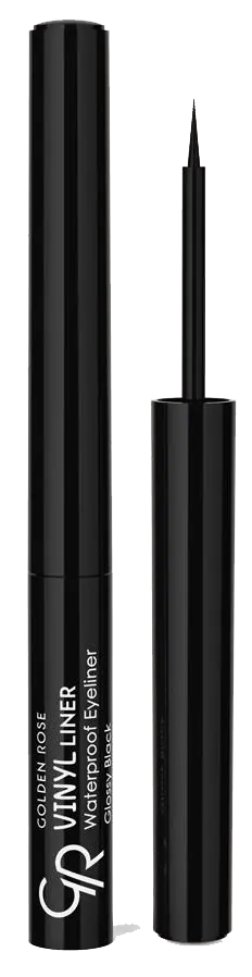 ايلاينر فينيل لاينر لامع مقاوم للماء من جولدن روز، اسود