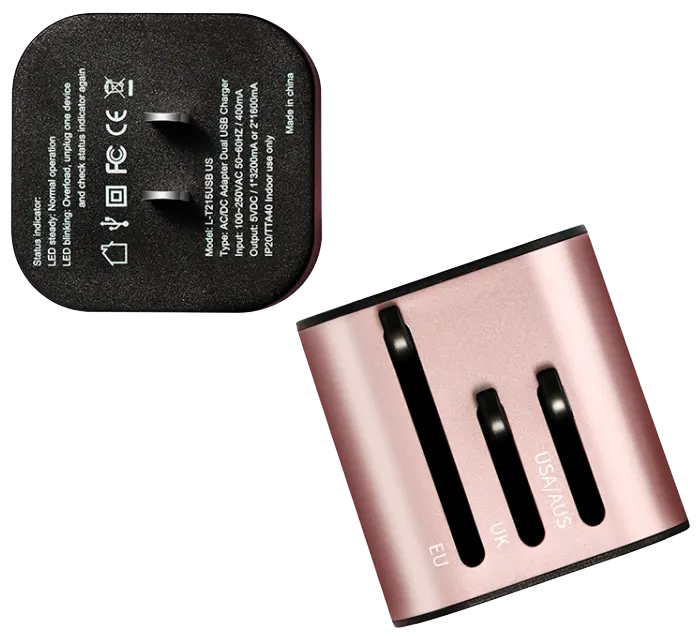 شاحن  جوى روم  الذكي متعدد الوظائف ، 3.2 امبير ،  منفذين للشحن ، جولدن روز ،  L-T215