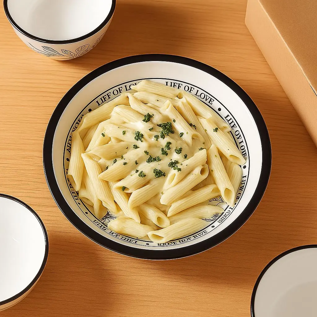 طقم بورسلين ، 5 قطع ، طبق + 4 بولة ، 25-112