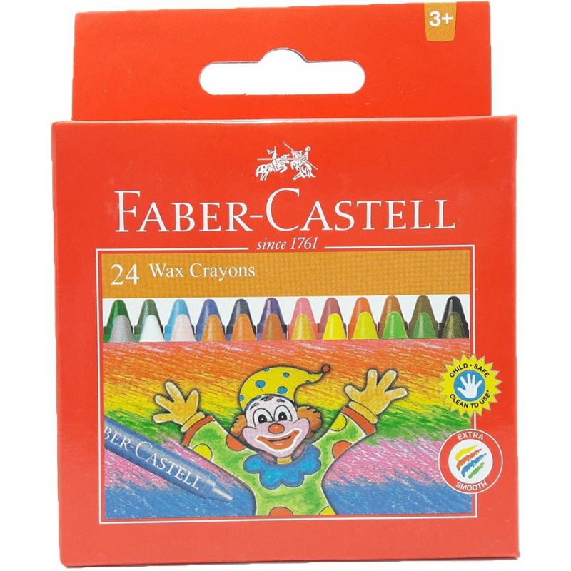 مجموعة ألوان شمع كبيرة من فابر كاستل، 24 لون،  ألوان متعددة  fc 120057