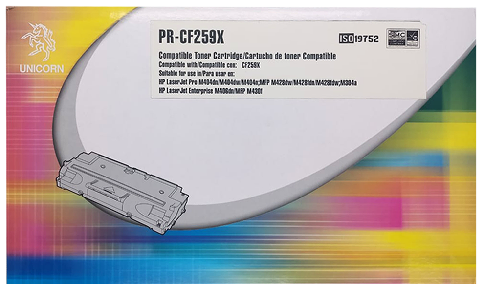 خرطوشة حبر يونيكورن ، لطابعات الليزر HP ، أسود ، موديل PR-CF259X