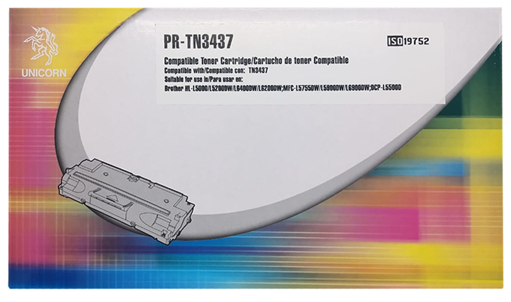 خرطوشة حبر يونيكورن ، لطابعات الليزر Brother ، أسود ، موديل PR-TN3437