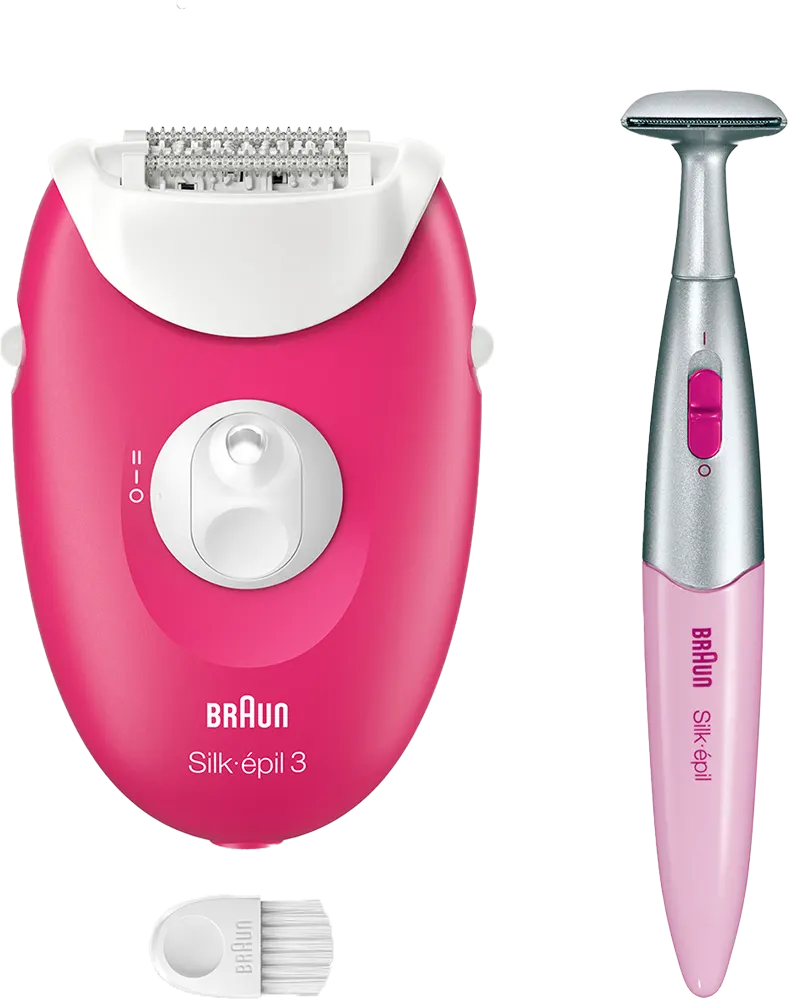 ماكينة إزالة الشعر للنساء سيلك ابيل 3 من براون، إضاءة سمارت، أبيض و وردي، SE3-202