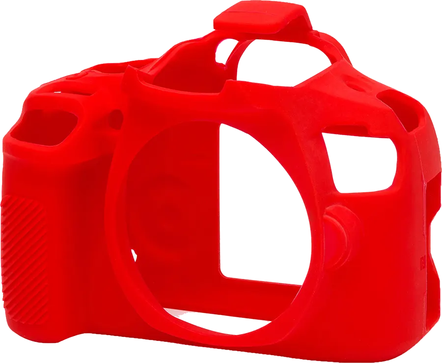 جراب حماية هيكل كاميرا التصوير ايزي كوفر، مناسب لموديلات كانون 1300D-2000D-4000D، سيليكون، أحمر
