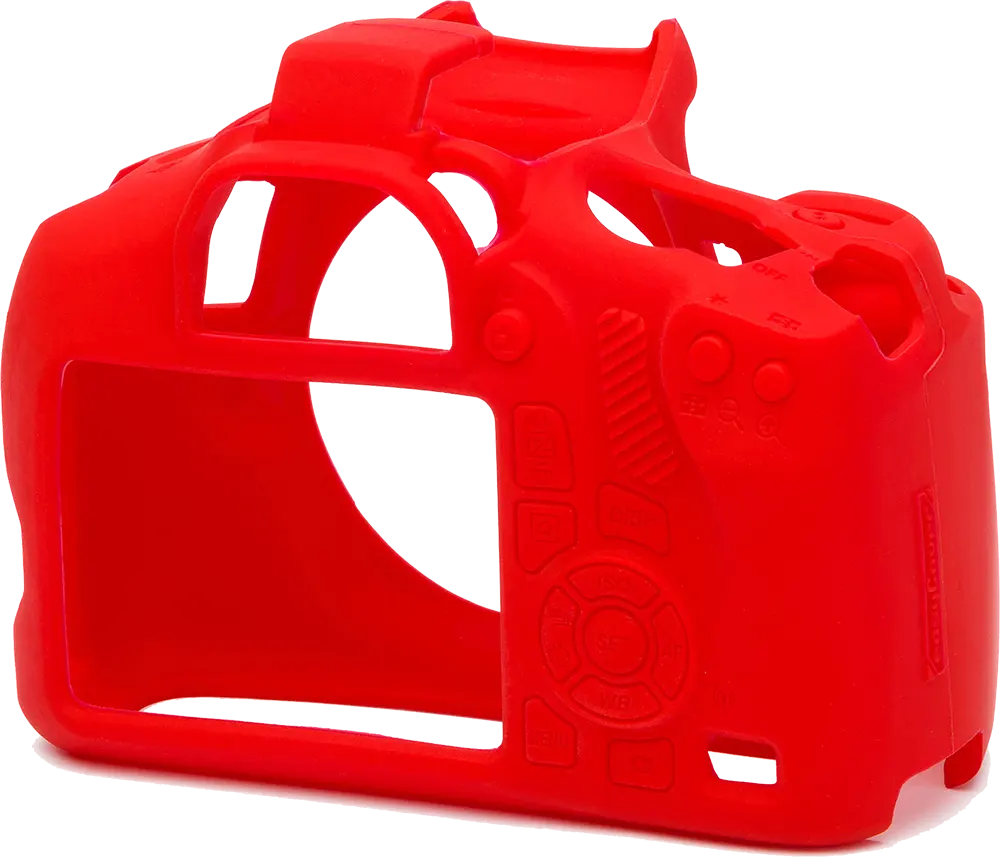 جراب حماية هيكل كاميرا التصوير ايزي كوفر، مناسب لموديلات كانون 1300D-2000D-4000D، سيليكون، أحمر